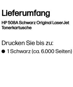 HP Toner 508A Schwarz (ca. 6.000 Seiten) – Bild 3