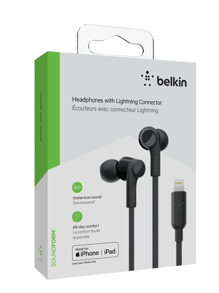 Belkin Rockstar In-Ear Kopfhörer mit Lightning Connector schw. - best4you