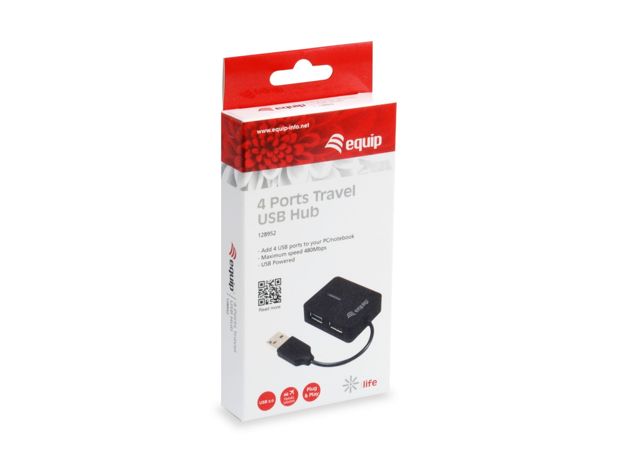 equip Life 4 Ports Travel USB Hub equip Life 4 Ports Travel USB Hub – Bild 2
