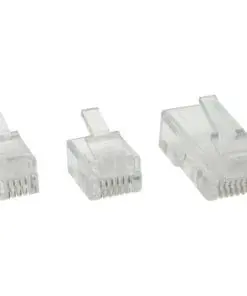 InLine® Modularstecker, 4P4C RJ10 zum Crimpen auf Flachkabel, 10er Pack