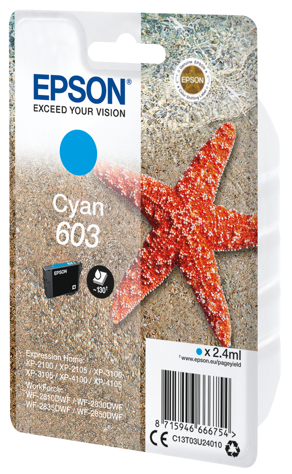 Epson Tintenpatrone 603 Cyan (2,4ml) Epson Tintenpatrone 603 Cyan (2,4ml) – Bild 2