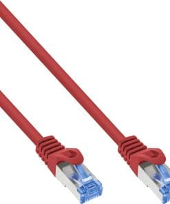 InLine® Patchkabel, Cat.6A, S/FTP, TPE (LSZH), CCA, rot, 1m