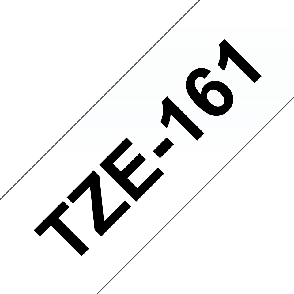 Schriftband TZe-161 (lam.) Schwarz auf farblos 36mm x 8m Schriftband TZe-161 (lam.) Schwarz auf farblos 36mm x 8m