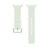 Samsung Misty Band (S/M), Green (für Watch 8 und 9) Zweifarbiges Design, angenehmer Tragekomfort Das Misty Band aus softem, flexiblem Silikon sorgt den ganzen Tag über für einen angenehmen Tragekomfort und das sanfte, zweifarbige Pastell-Design lässt dich stets stilvoll erscheinen. Das Misty Band liegt eng und dennoch sanft am Handgelenk an, wodurch Fitnessdaten genau erfasst werden können - unabhängig, ob beim leichten Training oder beim Power-Workout. Durch das Schnellwechselsystem, kannst du innerhalb von Sekunden das Band ohne weitere Hilfsmittel und mit einem Knopfdruck wechseln. Wähle ein Armband das zu deinem Stil passt und verleihe deiner Galaxy einen persönlichen Touch.