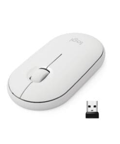 Logitech M350 PEBBLE Wireless Maus Weiß