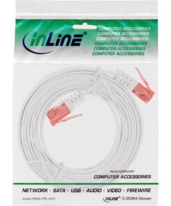 InLine® Patchkabel flach, U/UTP, Cat.6, weiß, 1m, weiß InLine® Patchkabel flach, U/UTP, Cat.6, weiß, 1m, weiß – Bild 4