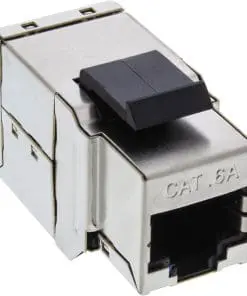 InLine® Keystone RJ45 Buchse / Buchse Einsatz, SNAP-In, Cat.6A STP