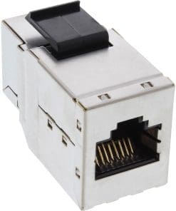 Alternative view of InLine® Keystone RJ45 Buchse / Buchse Einsatz, SNAP-In, Cat.6A STP