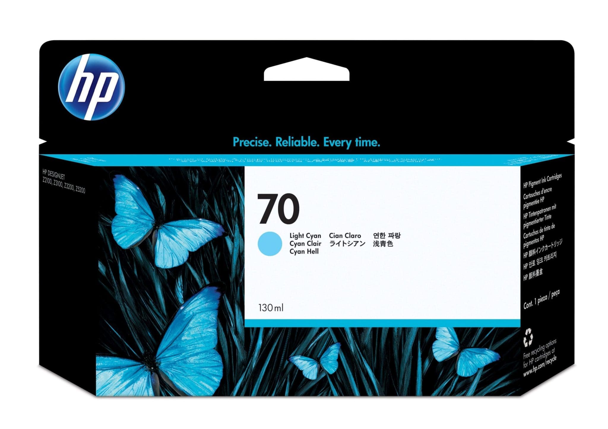 HP 70 Cyan hell Druckerpatrone, 130 ml HP 70 Cyan hell Druckerpatrone, 130 ml