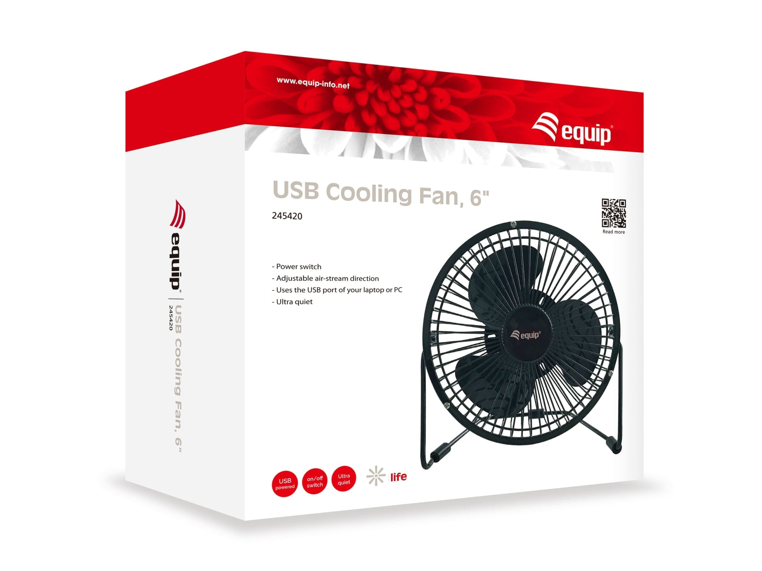 equip Life USB Cooling Fan, 6" Ventilator equip Life USB Cooling Fan, 6" Ventilator – Bild 4