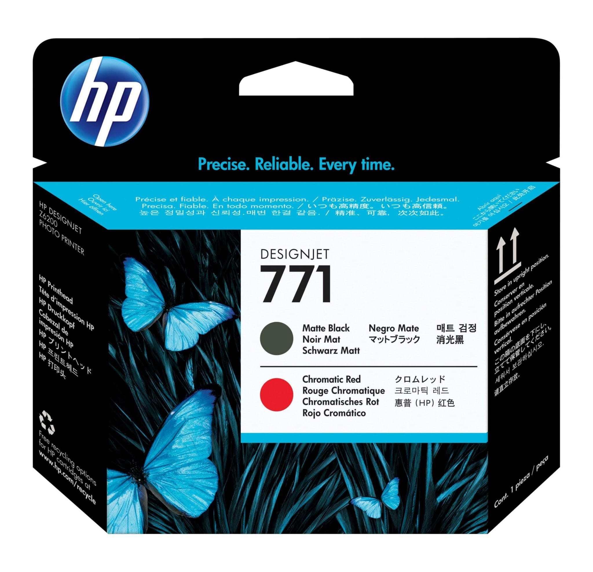 HP 771 Mattschwarz/Chromrot DesignJet Druckkopf HP 771 Mattschwarz/Chromrot DesignJet Druckkopf