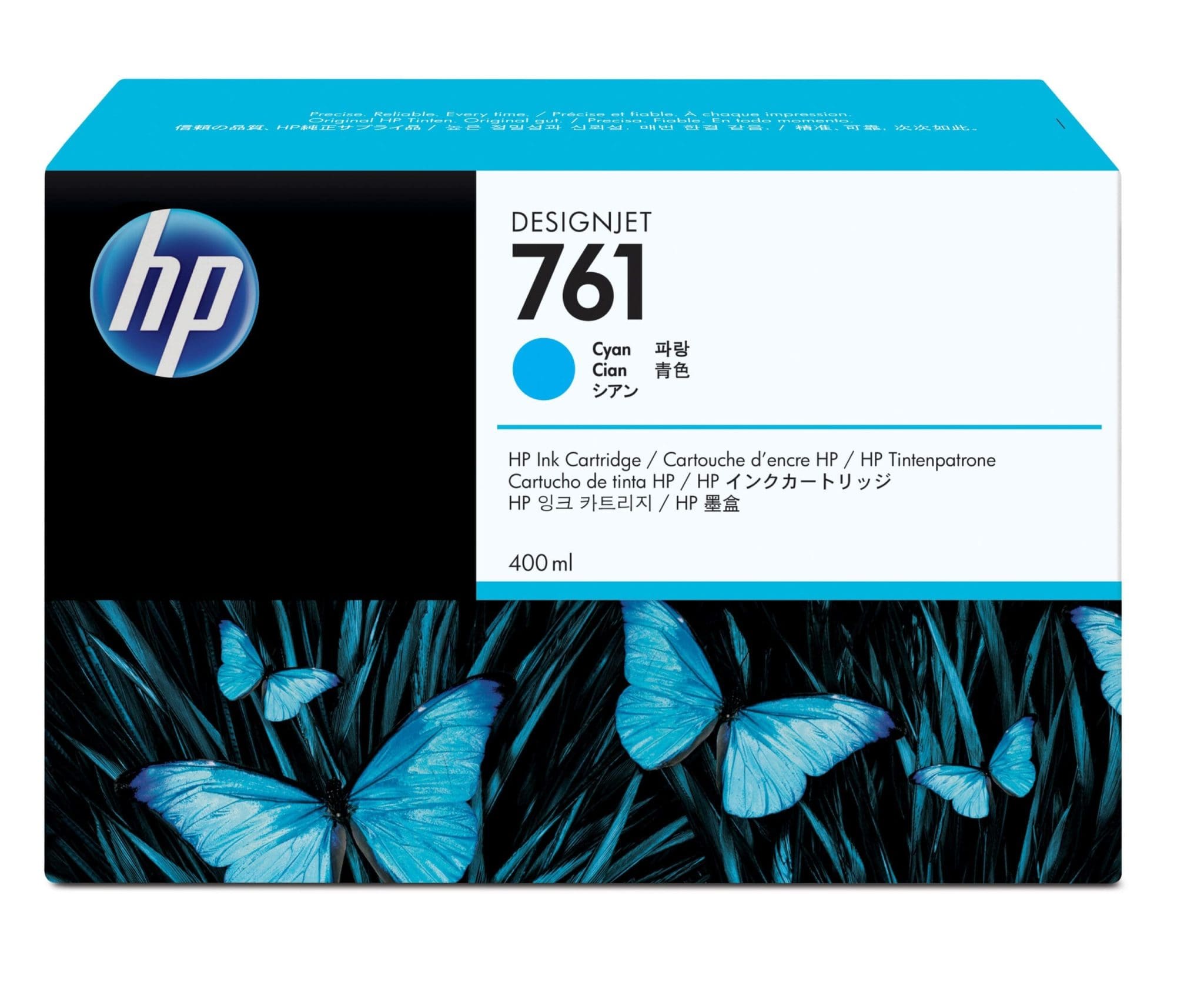 HP 761 Cyan DesignJet Druckerpatrone, 400 ml HP 761 Cyan DesignJet Druckerpatrone, 400 ml