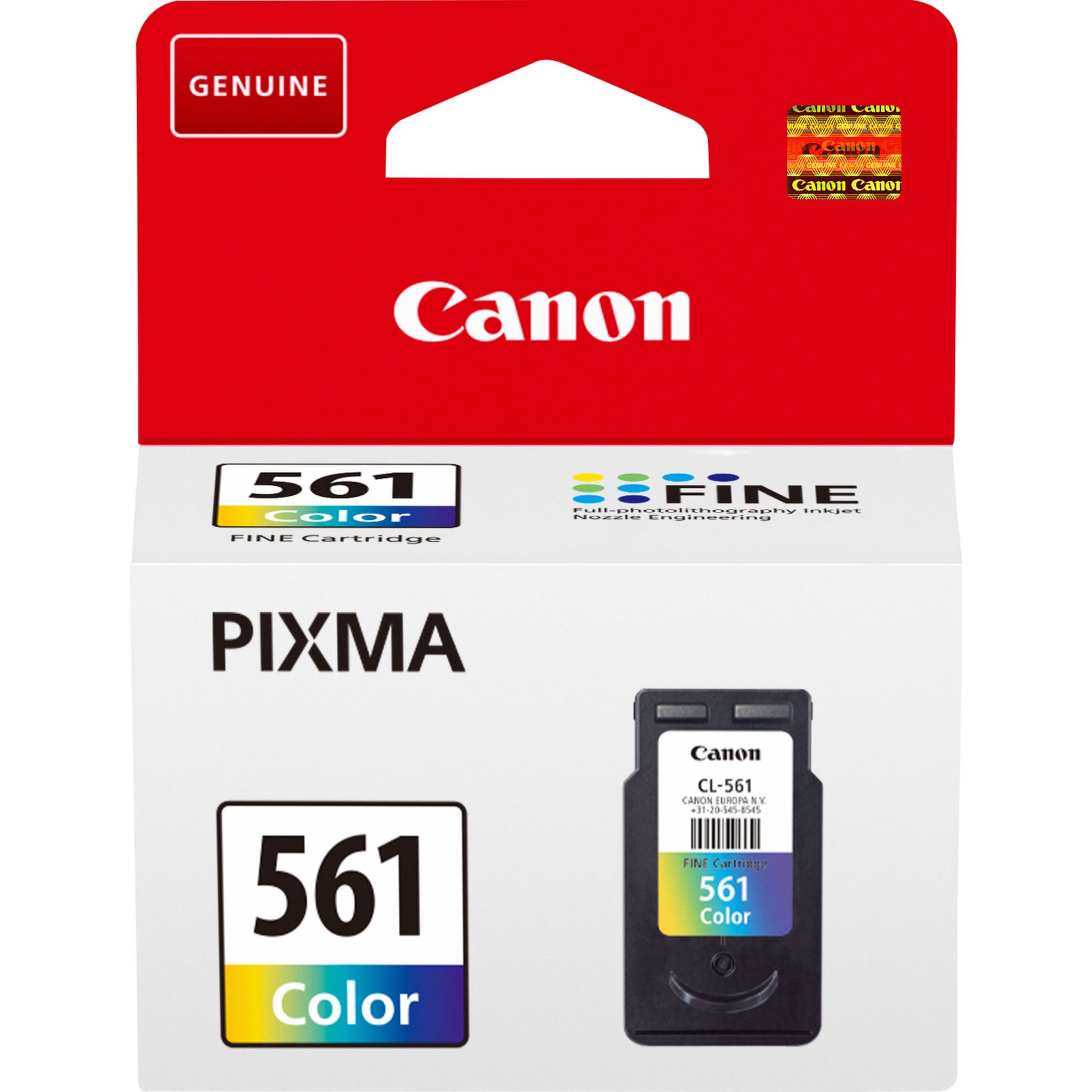 Canon Tintenpatrone CL-561 C/M/Y (8,3ml) Dieser 9 ml fassende Schwarz Tintentank eignet sich zum Druck von Fotos. In Kombination mit Canon Fotopapier sind deine Fotos dank dem ChromaLife100+ System vor Verblassen geschützt.