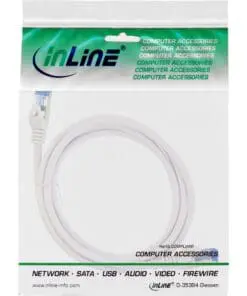 InLine® Patchkabel, Cat.6A, S/FTP, TPE flexibel, weiß, 7,5m – Bild 3