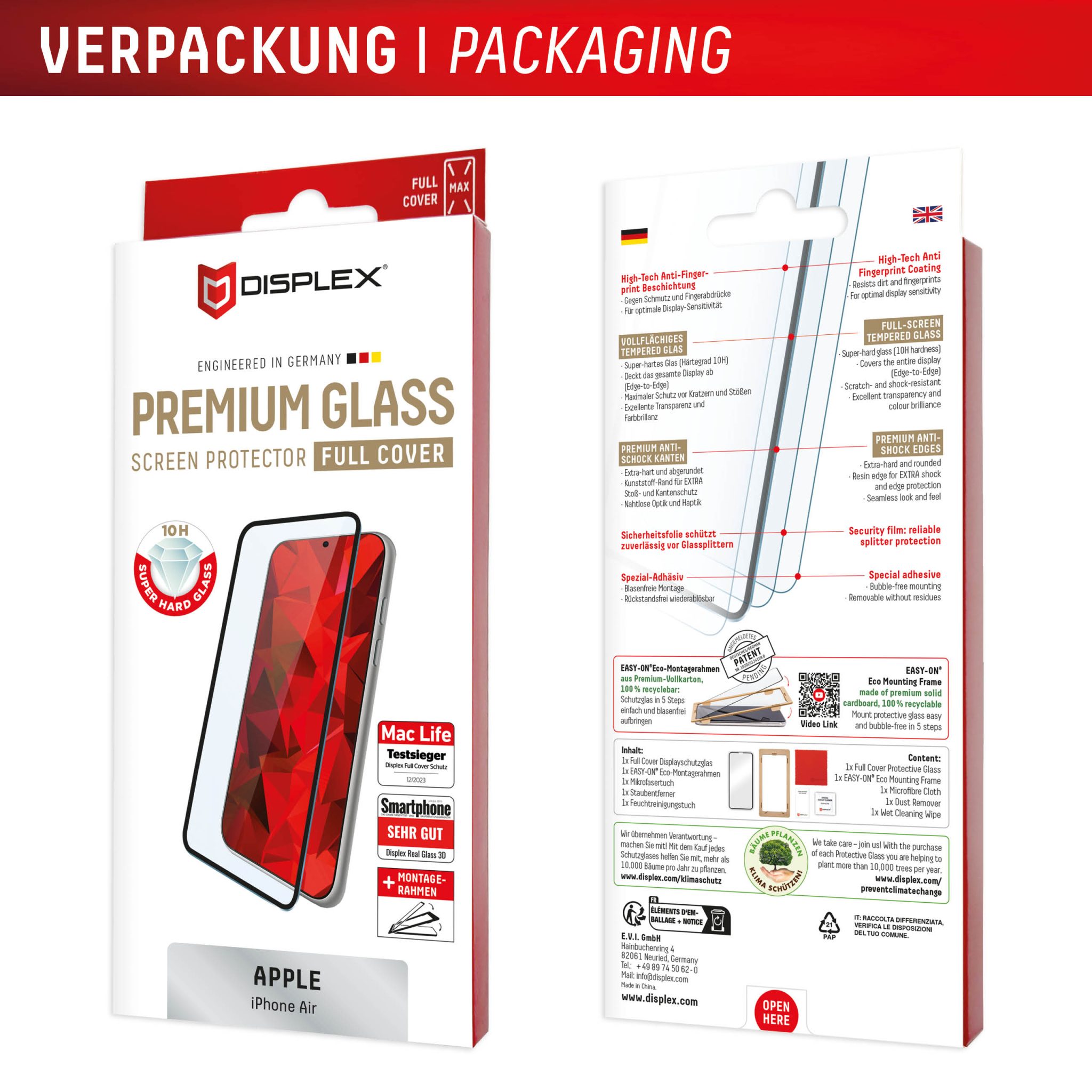 DISPLEX Premium Panzerglas vollflächig Antireflex für iPhone Air DISPLEX Premium Panzerglas vollflächig Antireflex für iPhone Air – Bild 9