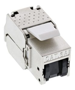 InLine® Keystone RJ45 Buchse / LSA Einsatz, SNAP-In, Cat.6a, mit Staubschutz, blau