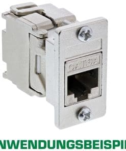Alternative view of InLine® Keystone SNAP-In Modulhalter, 1-fach, Metall, für flache Oberflächen