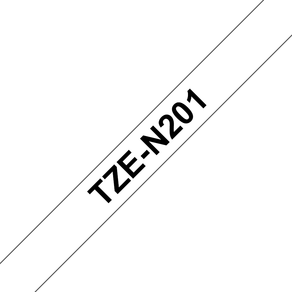 Schriftband TZe-N201 (nicht lam) Schwarz auf Weiß BxL 3,5mm 8m Schriftband TZe-N201 (nicht lam) Schwarz auf Weiß BxL 3,5mm 8m