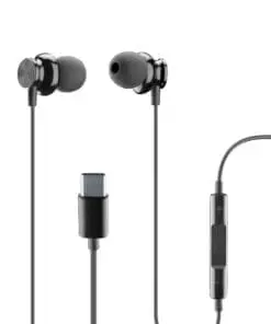 Cellularline USB-C In Ear Kopfhörer mit Mikrofon Schwarz