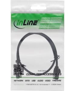 Alternative view of InLine® Patchkabel slim, U/FTP, Cat.8.1, TPE halogenfrei, schwarz, 1m