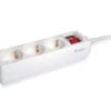 equip Steckdosenleiste 3-fach Schuko mit Schalter 1.5m 4-fach Steckdosenleiste mit 2 USB-Anschlüssen und einem beleuchteten Ein- und Ausschalter, sowie einer Kabellänge von 1,5 Metern.