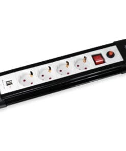 equip Steckdosenleiste 4-fach Schuko, 2x USB, Schalter 1.5m