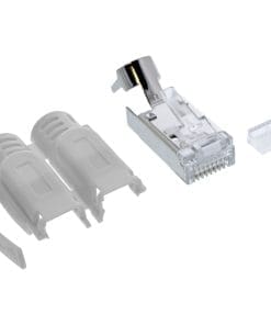 InLine® Crimpstecker Cat.6A RJ45 geschirmt, 3-teilig grau 100er Pack