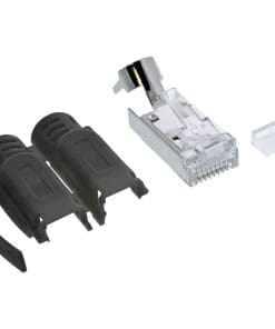 InLine® Crimpstecker Cat.6A RJ45 geschirmt, 3-teilig schwarz 10er Pack