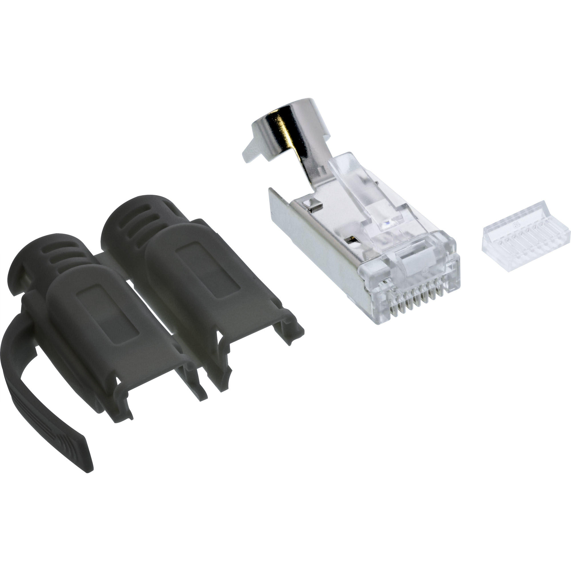 InLine® Crimpstecker Cat.6A RJ45 geschirmt, 3-teilig schwarz 100er Pack InLine® Crimpstecker Cat.6A RJ45 geschirmt, 3-teilig schwarz 100er Pack