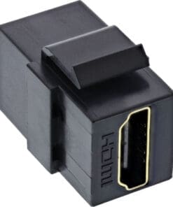 InLine® HDMI Keystone Snap-In Einsatz 4K/60Hz, HDMI A Buchse/Buchse, schwarz