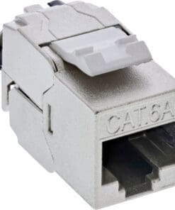 InLine® Keystone RJ45 Buchse Slim, SNAP-In, Cat.6A, integrierter Kabelbinder