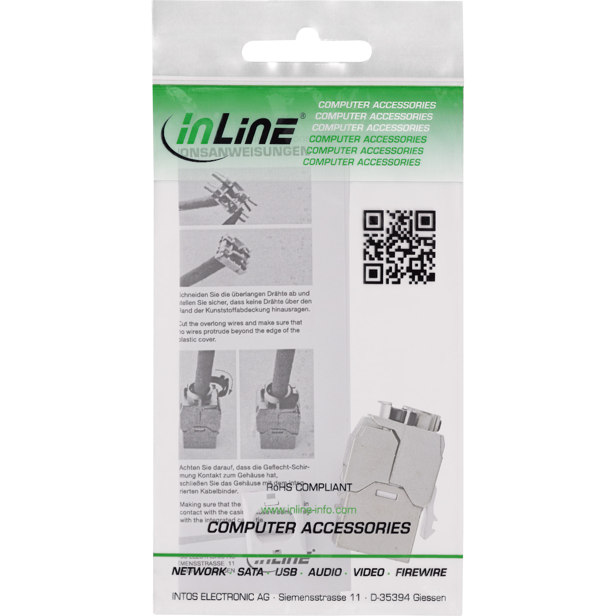 InLine® Keystone RJ45 Buchse Slim, SNAP-In, Cat.8.1, integrierter Kabelbinder InLine® Keystone RJ45 Buchse Slim, SNAP-In, Cat.8.1, integrierter Kabelbinder – Bild 4