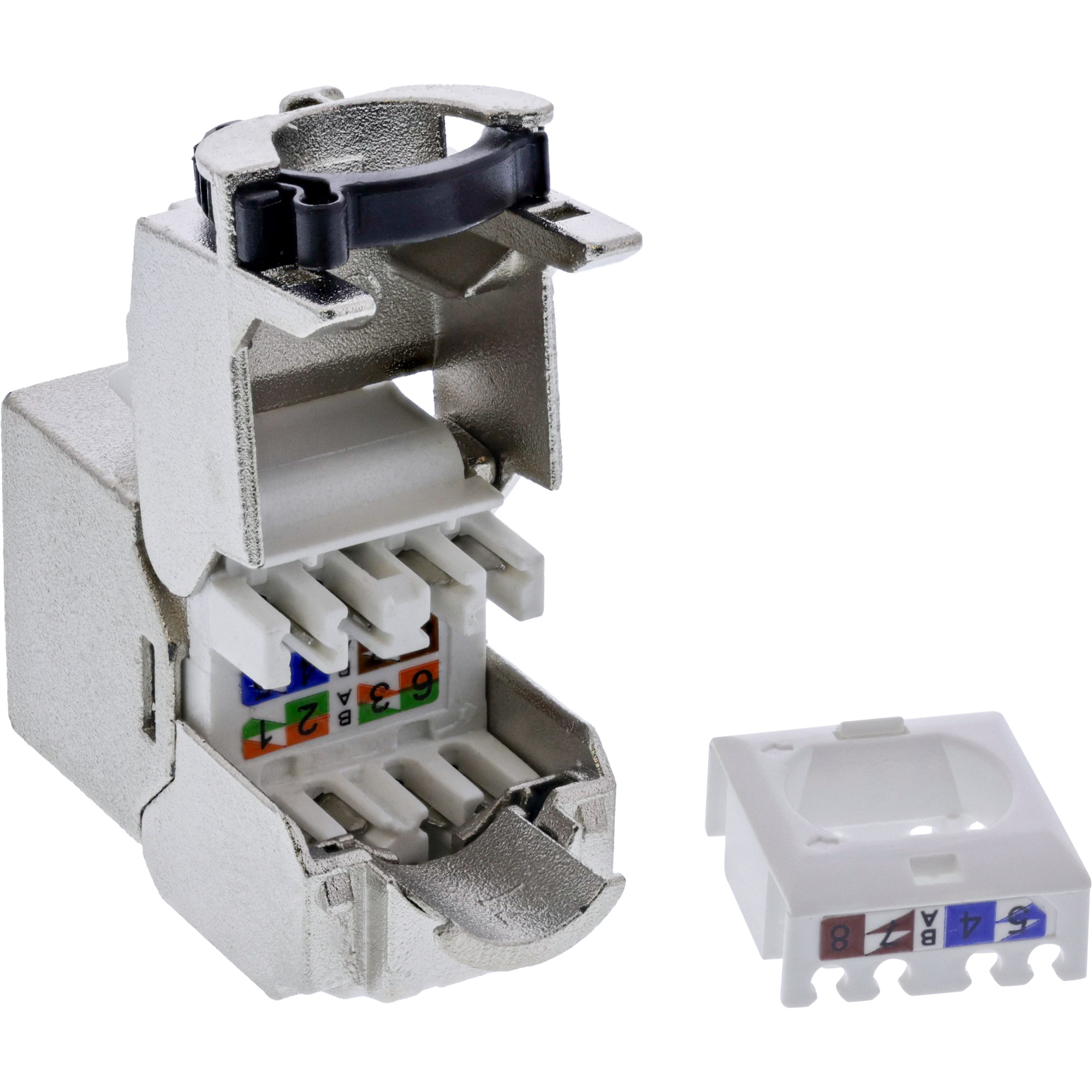 InLine® Keystone RJ45 Buchse Slim, SNAP-In, Cat.8.1, integrierter Kabelbinder InLine® Keystone RJ45 Buchse Slim, SNAP-In, Cat.8.1, integrierter Kabelbinder – Bild 3