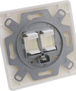 Alternative view of InLine® Rahmenset für 2x RJ45 Bu/LSA Einsatz 90°, Keystone SNAP-In, weiß RAL9010