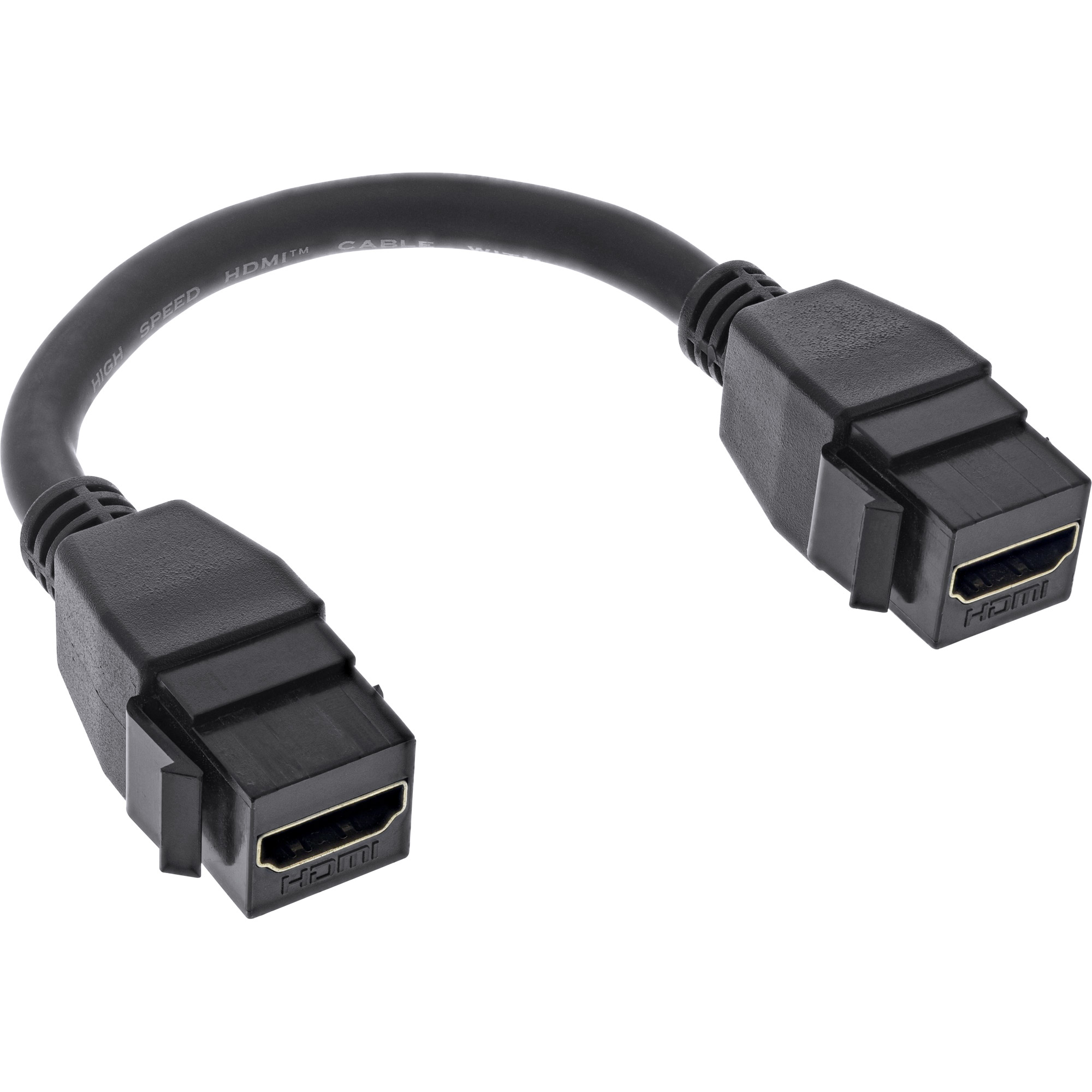 InLine® HDMI 2x Keystone Adapterkabel 4K/60Hz, HDMI A Buchse/Buchse, schwarz, 0,2m InLine® HDMI 2x Keystone Adapterkabel 4K/60Hz, HDMI A Buchse/Buchse, schwarz, 0,2m