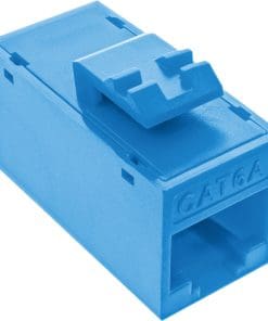 InLine® Keystone RJ45 Buchse/Buchse, ungeschirmt, Cat.6A, 8er Pack, blau
