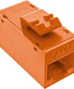InLine® Keystone RJ45 Buchse/Buchse, ungeschirmt, Cat.6A, 8er Pack, orange
