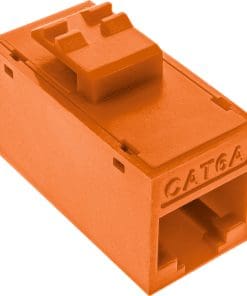 Alternative view of InLine® Keystone RJ45 Buchse/Buchse, ungeschirmt, Cat.6A, 8er Pack, orange