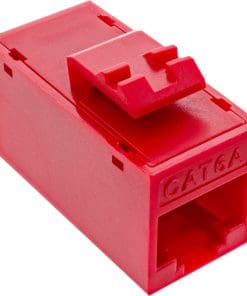 InLine® Keystone RJ45 Buchse/Buchse, ungeschirmt, Cat.6A, 8er Pack, rot