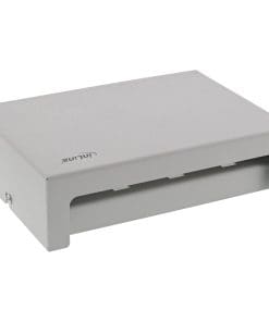 Alternative view of InLine® Patchfeld-Dose Aufputz für 8x Keystone RJ45, Metall, lichtgrau RAL7035