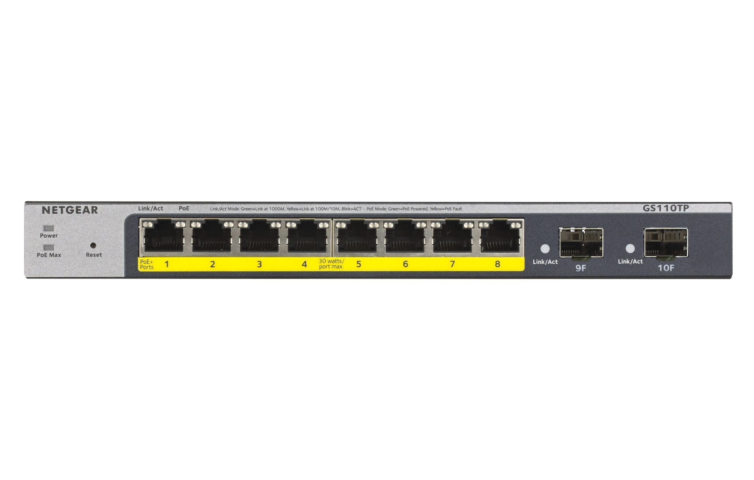 Netgear GS110TP 10-Port Gb Smart Managed Pro PoE Switch Netgear GS110TP 10-Port Gb Smart Managed Pro PoE Switch – Bild 2