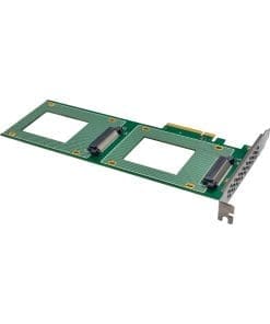 Alternative view of InLine® PCIe Karte zu 2x intern U.2 NVMe SFF-8639 – Bifurcation, PCIe x8, schmal