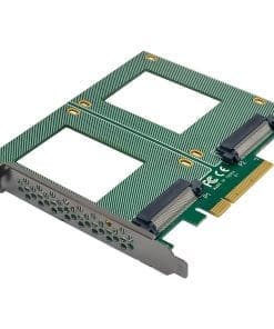 Alternative view of InLine® PCIe Karte zu 2x intern U.2 NVMe SFF-8639 – Bifurcation, PCIe x8, breit
