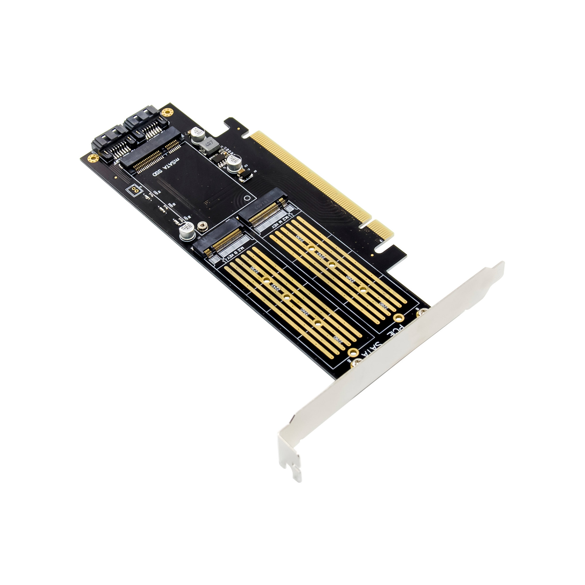 InLine® PCIe Karte x16 zu 2x M.2, 1x mSATA InLine® PCIe Karte x16 zu 2x M.2, 1x mSATA – Bild 2