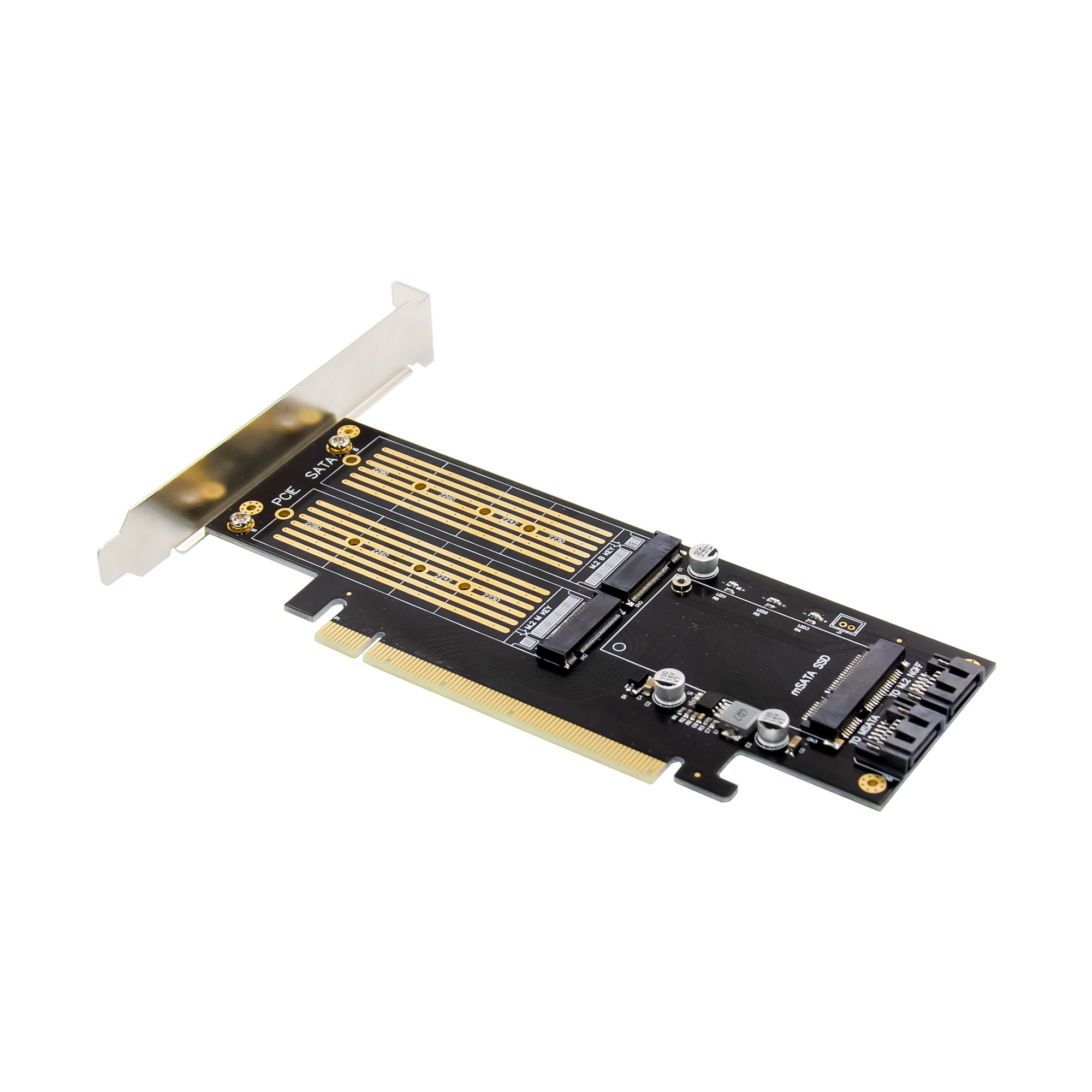 InLine® PCIe Karte x16 zu 2x M.2, 1x mSATA InLine® PCIe Karte x16 zu 2x M.2, 1x mSATA – Bild 3