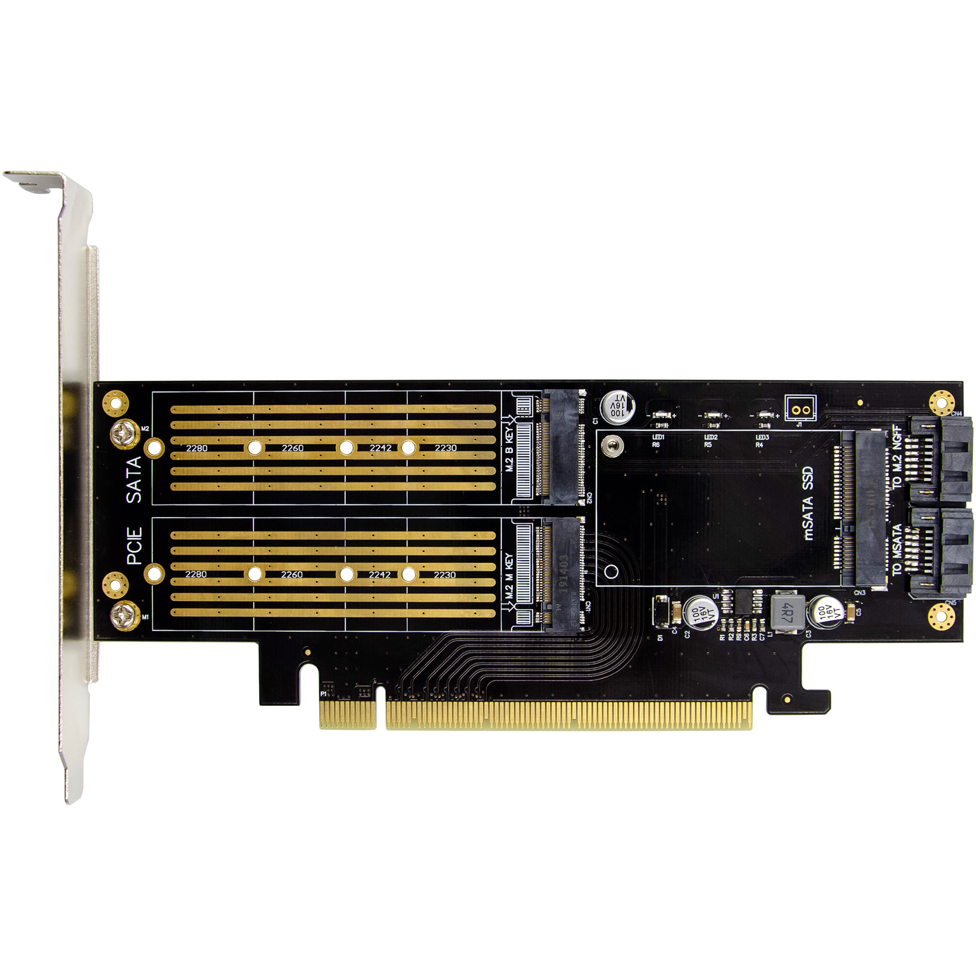 InLine® PCIe Karte x16 zu 2x M.2, 1x mSATA InLine® PCIe Karte x16 zu 2x M.2, 1x mSATA – Bild 5
