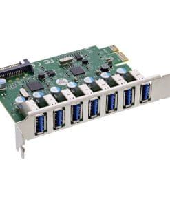 InLine® Schnittstellenkarte, 7x USB-A 3.2 Gen.1, PCIe, mit SATA Stromanschluss