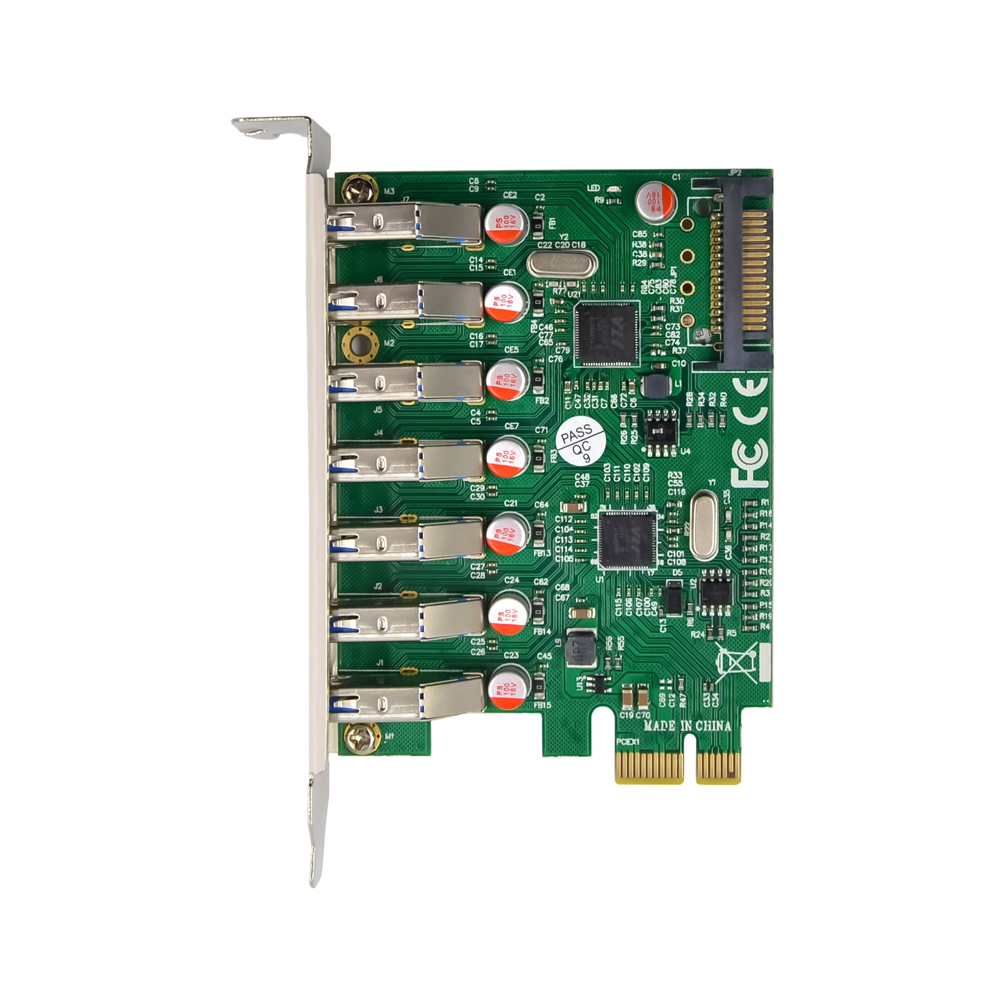 InLine® Schnittstellenkarte, 7x USB-A 3.2 Gen.1, PCIe, mit SATA Stromanschluss InLine® Schnittstellenkarte, 7x USB-A 3.2 Gen.1, PCIe, mit SATA Stromanschluss – Bild 3