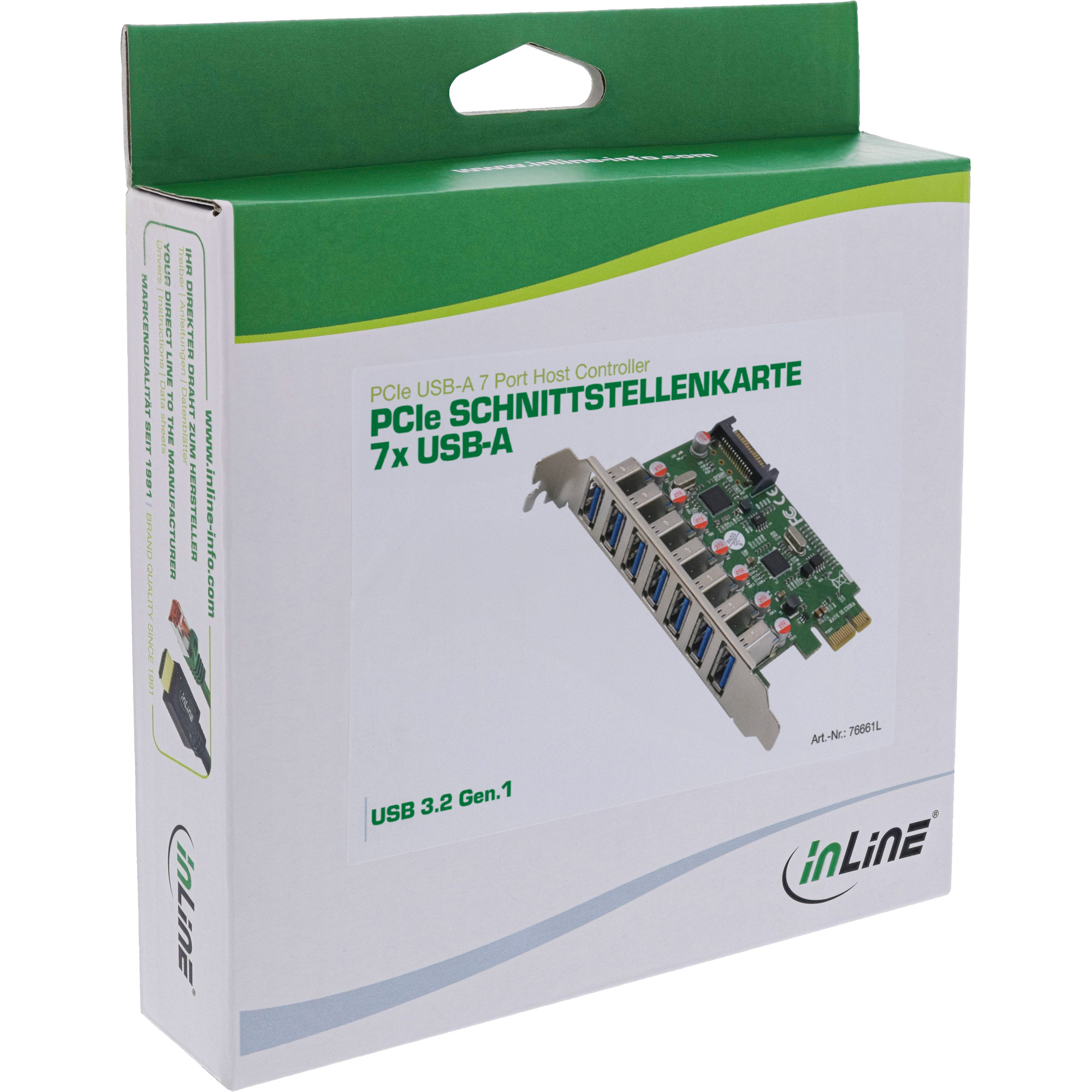 InLine® Schnittstellenkarte, 7x USB-A 3.2 Gen.1, PCIe, mit SATA Stromanschluss InLine® Schnittstellenkarte, 7x USB-A 3.2 Gen.1, PCIe, mit SATA Stromanschluss – Bild 6