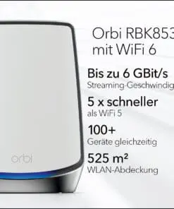 Netgear RBK853 Orbi WLAN6 Tri-Band Mesh WLAN AX6000 – Bild 6